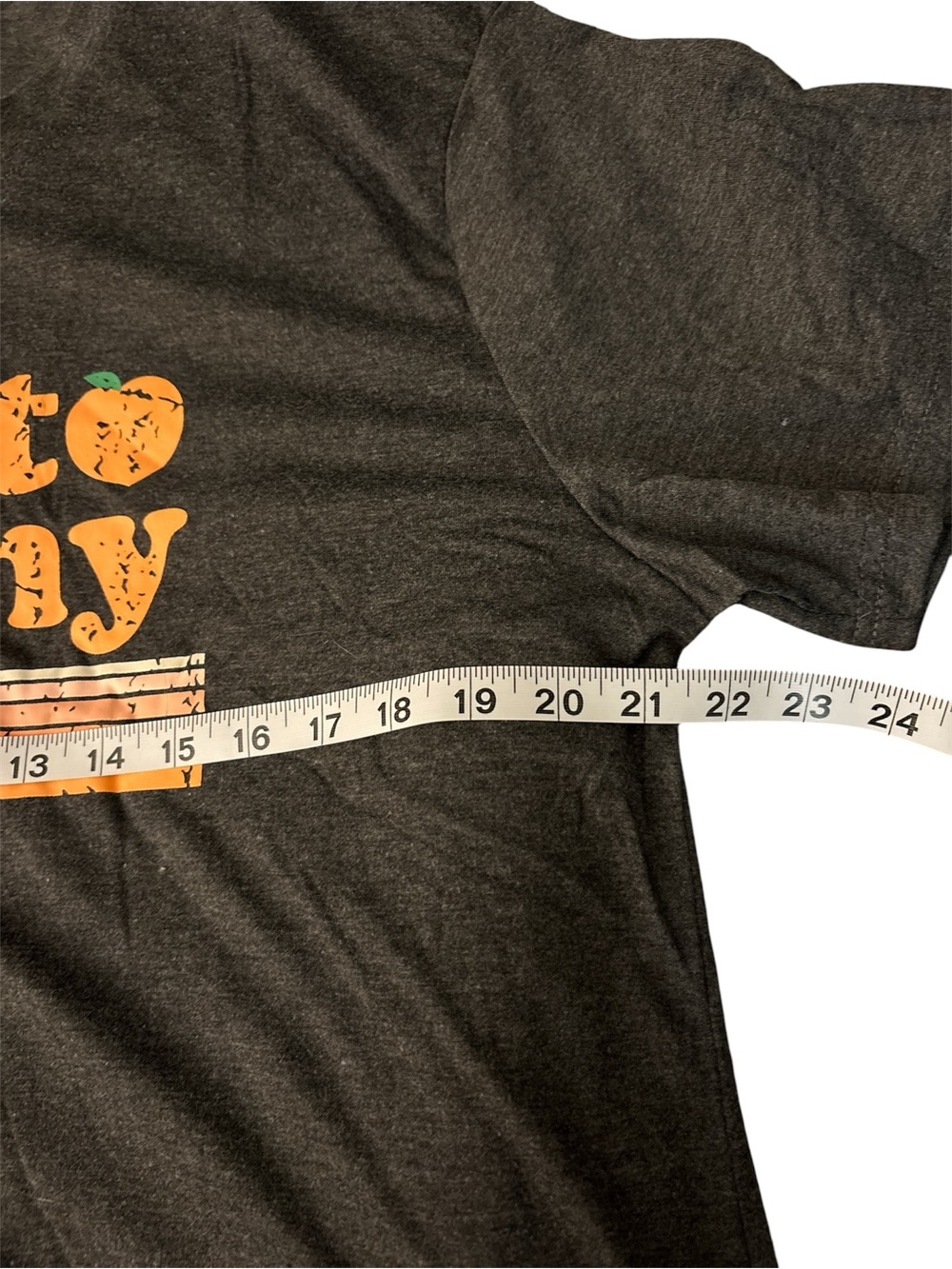 Just Peachy Graphic Tee Charcoal Plus Size 2X Short Sleeve Casual Top NWT - Picture 3 of 4